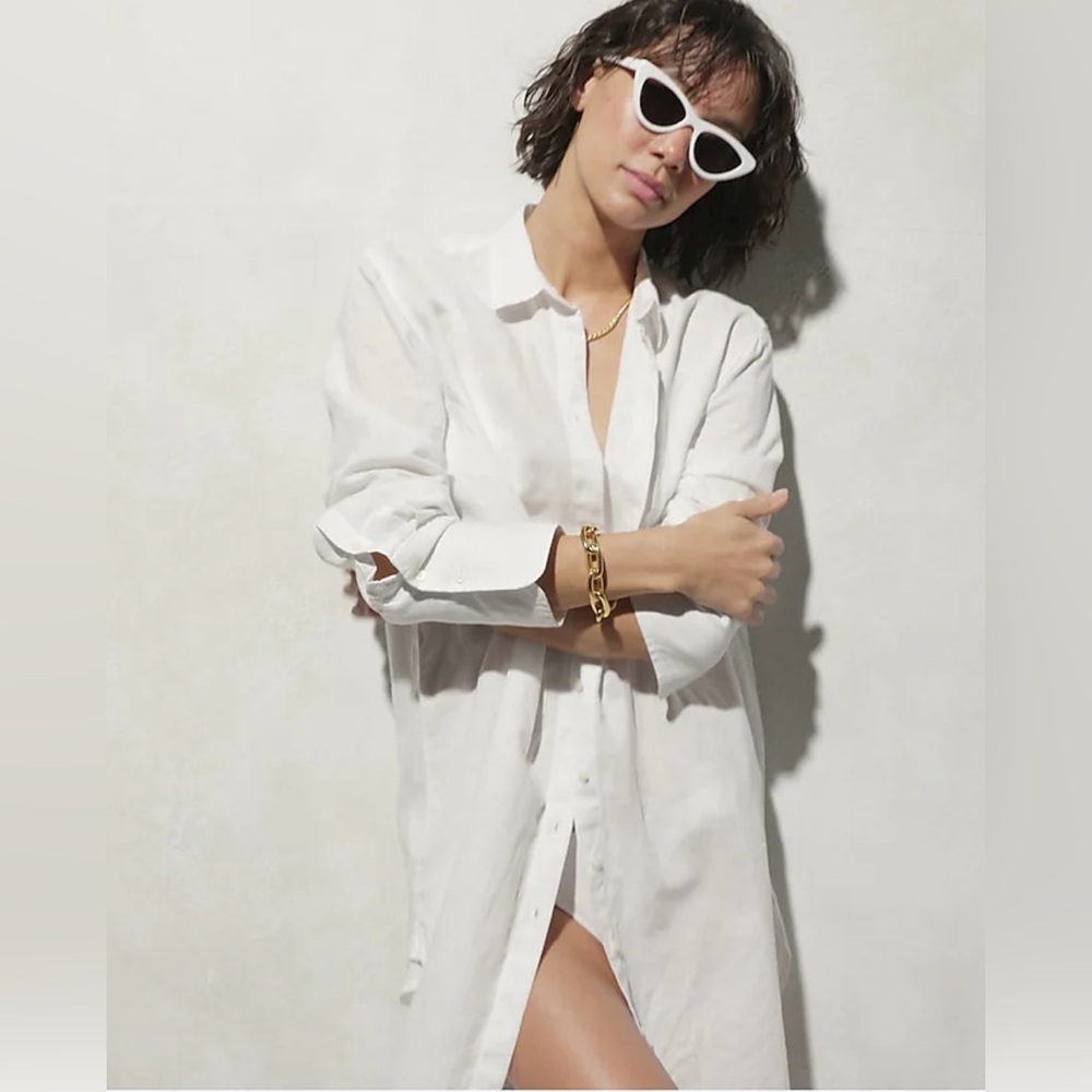 🕶️Relaxed-fit Beach Shirt in linen-cotton blend